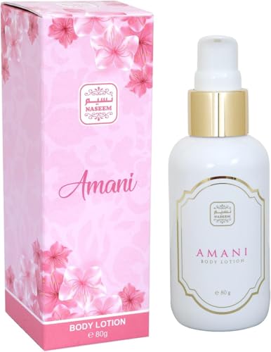 Image of NASEEM Amani Body Lotion 80gm - Luxury Eau De Parfum for Men & Women - Deep Hydration, Skin Softening, Moisturizing, Long-Lasting Formula, Nourishing & Gentle for All Skin Types