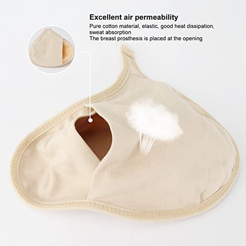 Capa protetora de silicone para mamas, bolsa de cobertura de prótese de mastectomia de algodão macio