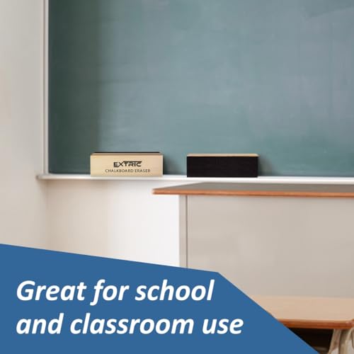 image for EXTRIC Chalkboard Eraser 3 Pack, Chalk Eraser for Chalkboard, Sturdy W