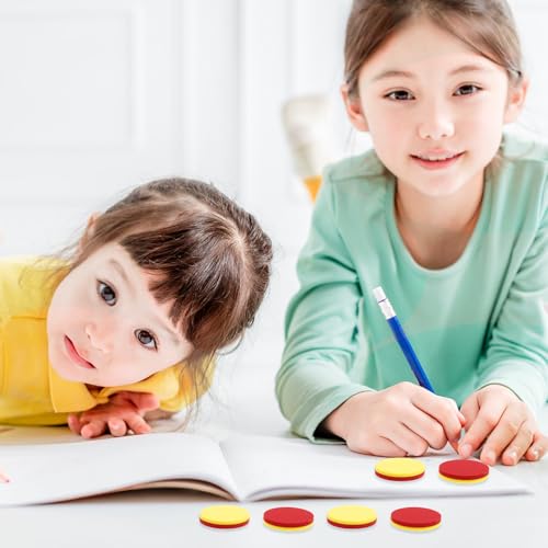 Contadores matemáticos redondos infantiles y fichas de EVA escolares para actividades 5