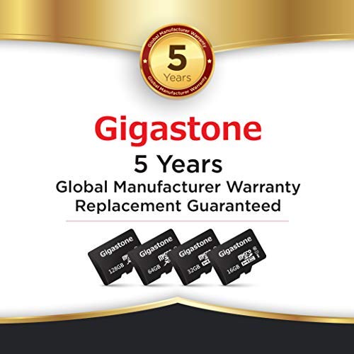 GIGASTONE Scheda di Memoria Micro SDXC da 128 GB e Adattatore SD, Set da 5, A1 U3 4K, Fino a 95 MB/s di Lettura, 40 MB/s di Scrittura per Videocamere Tavoletta Dashcam Canon Nikon DJI Drone