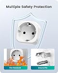LENCENT Europe to Canada Plug Adapter, European to USA Adapter, American Outlet Plug Adapter, EU to US Adapter, Europe to CA/USA Travel Plug Converter