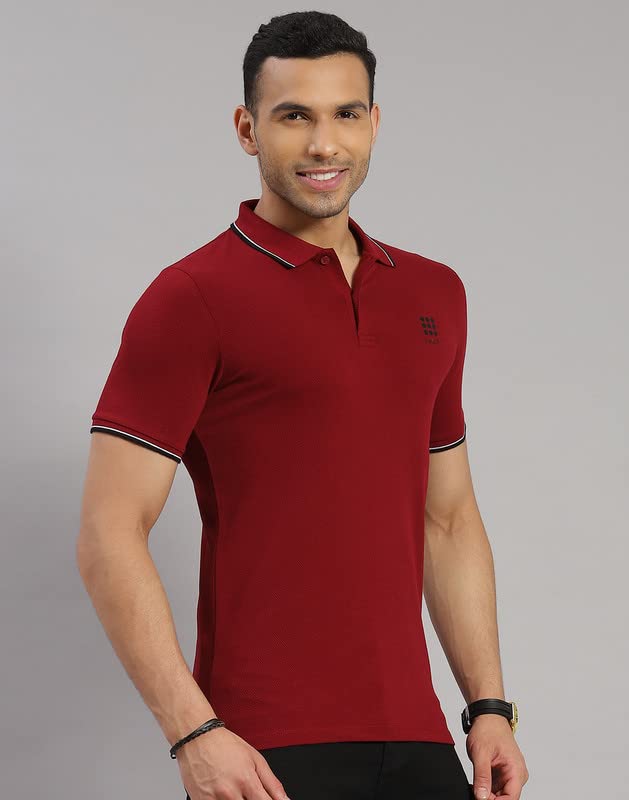 Image of ROCK.IT Men's Solid Slim Fit T-Shirt