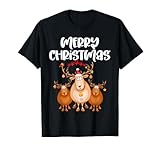 Photo Gallery funny christmas reindeer, thought of 3 christmas cows maglietta Photo Gallery funny christmas reindeer, thought of 3 christmas cows maglietta