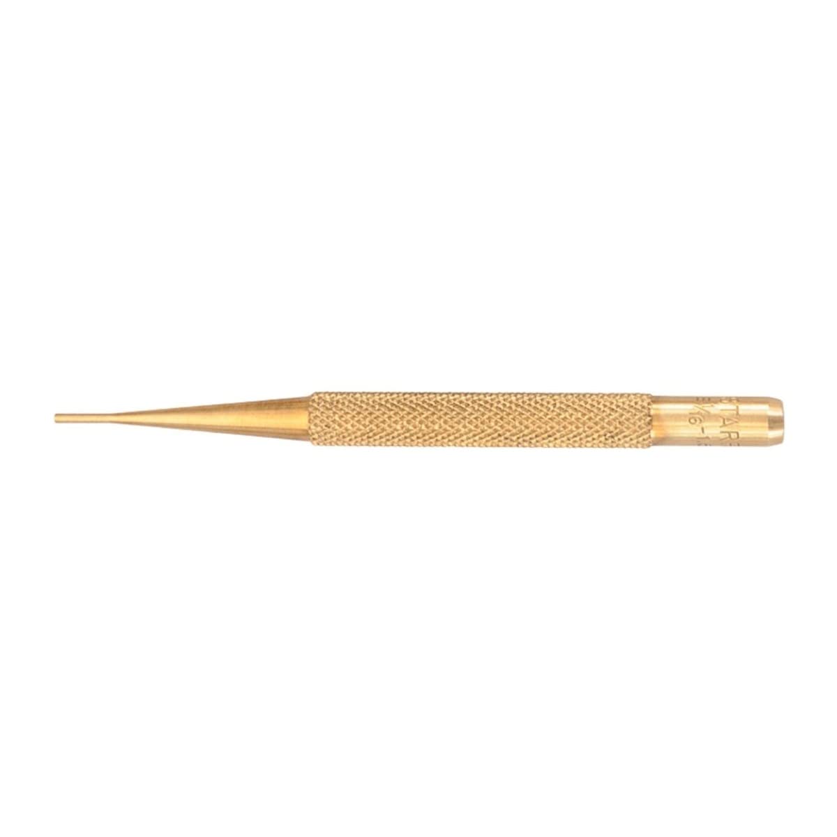 Starrett B565A Brass Drive Pin Punch, 4" Overall Length, 5/16" Pin Length, 1/16" Pin Diameter