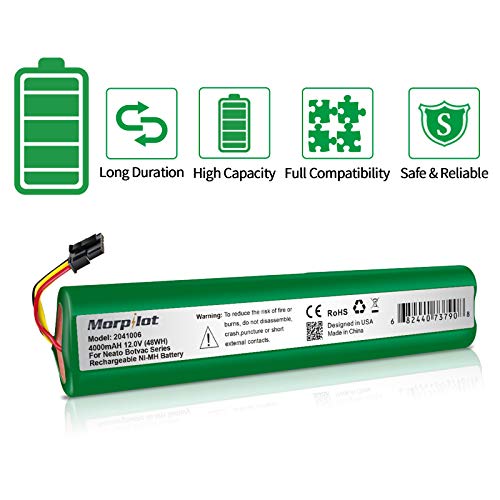 Morpilot Batteria per Neato Botvac, 4000mAh