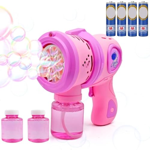 Image of Automatic Bubble Gun Toys for Kids 1Pc Bubble Machine Gun Game with 2 Liquid Bottle Leak Proof Gun for Boys & Girls Bubble Blower Outdoor & Indoor Playset Birthday Gift for Children
