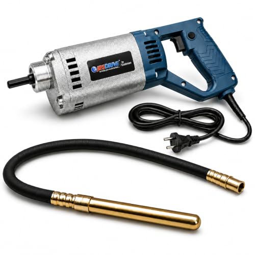 Image of Eastman 1100W Concrete Vibrator | 4000 RPM | 230 Hz | 220-240V | 2.4 kg | Includes 1.5m Rod | For Construction & Civil Work | EEV-1.5