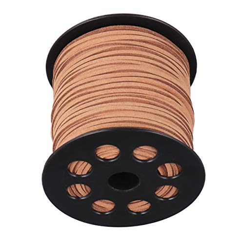 KESYOO 1 Rolo 2. 6Mm Cordas de Couro Sintético Camurça Cord Diy Jóias de Tricô Rendas Beading Corda