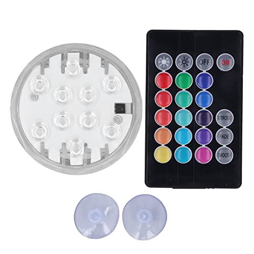 Qcwwy Projecteur Subaquatique RGB, éclairage Paysager à Couleurs Changeantes, Lampe Rechargeable sans Fil avec Télécommande, étanche, Submersible, LED...