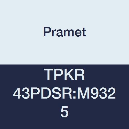 TPKR 43PDSR:M9325 Carbide Milling Insert, Steel (P10-P30), Positive Geometry, Triangle (Pack of 10)