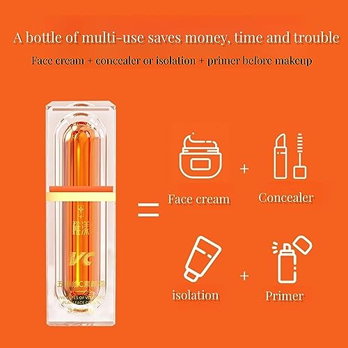 New Irven Five Vitamin C Tone-Up Cream, Brightening Face Moisturizing Makeup Cream Deep Hydration Toning Light Cream Conceal Pores,Tone Correcting BB Cream Tone-Up Lazy Concealer Face Cream