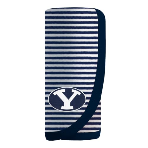 Striped Blanket, BYU Cougars, Navy/White, Unisex, 37.5" X 33.5"