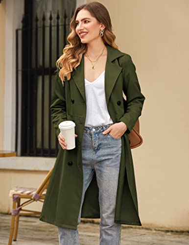 Zeagoo Women's Trench Coats Windbreaker Double Breasted Jacket Women #TOP1