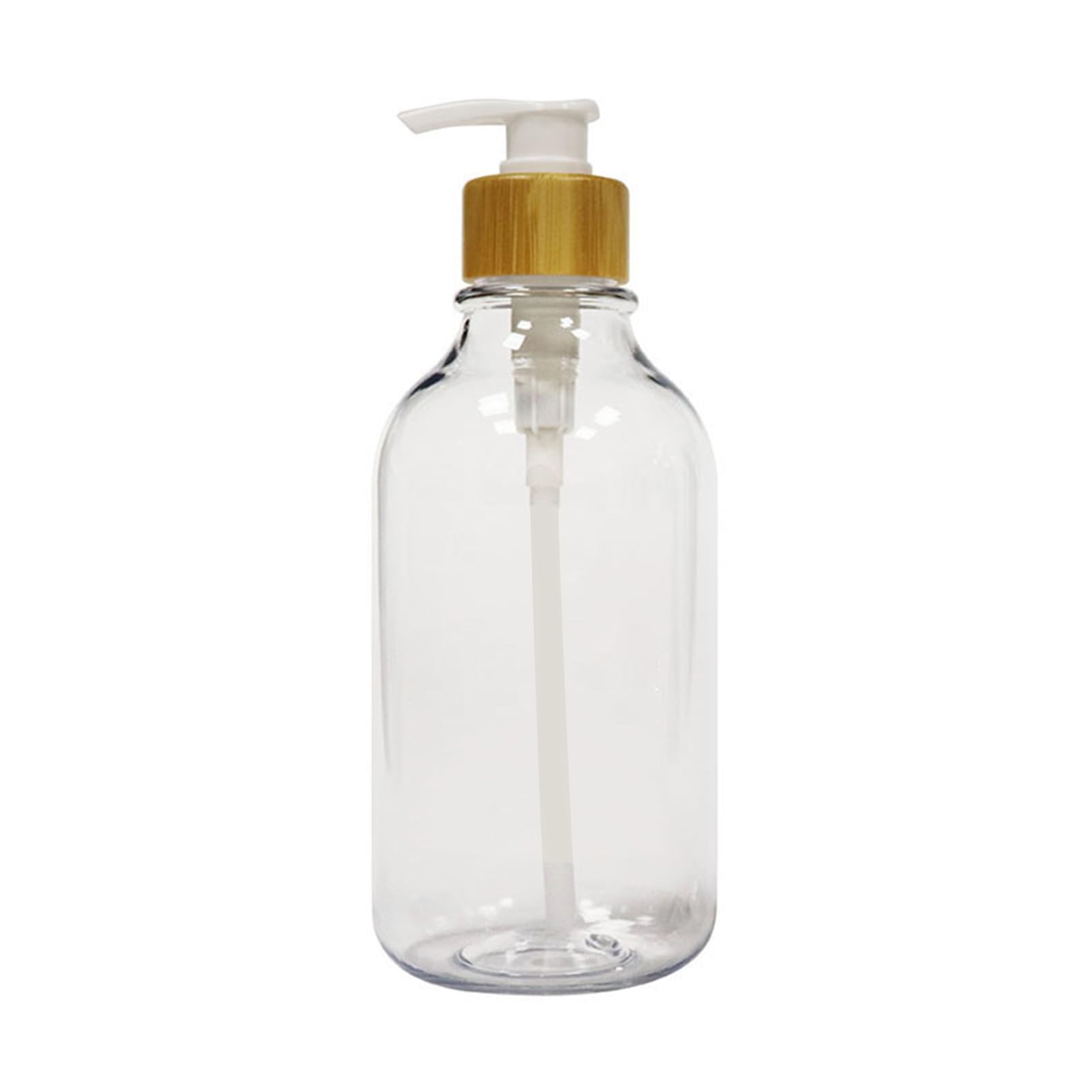 Ulafbwur Clear Shampoo Soap Dispenser 500Ml Refillable Plastic Pump Press Bottle