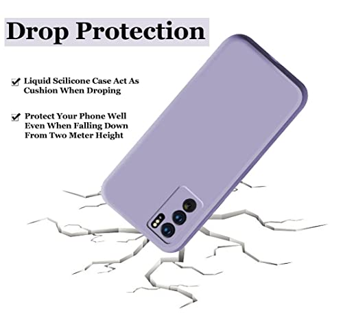 Image of A rtistque Liquid TPU Silicone Matte Shockproof Flexible with Camera Protection Soft Back Cover Case for Oppo Reno 6 Pro 5G - Purple