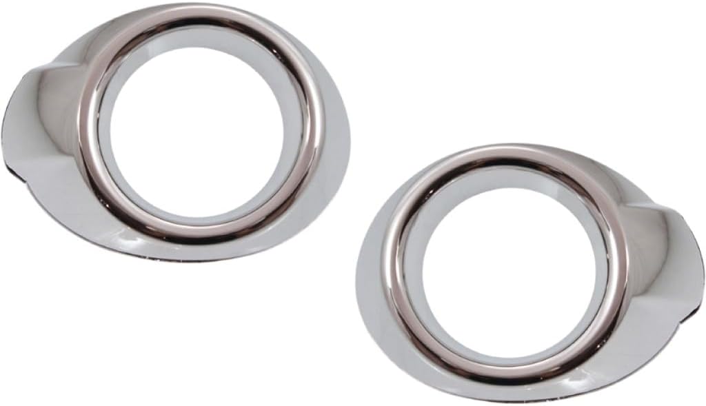 For Ford Focus 2012 2013 Fog Light Trim Driver and Passenger Side | Pair | Front | Chrome | SE/SEL Model | Replacement For FO1038117, FO1039117 | CP9Z17E811C, CP9Z17E810C