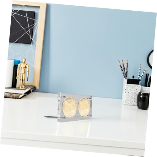 Caja para monedas de acrílico WOONEKY ideal para decorar despachos y vitrinas 6