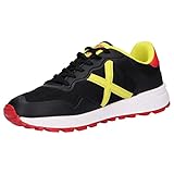 Material exterior: Sintético Munich Fuel Kid, Zapatillas, Negro, 36 EU