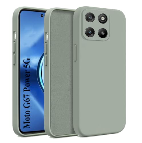 Image of AeoFit Back Cover Case for Motorola G67 Power 5G | Soft Micro-Fibre Lining Inside | Camera Protection Bump | Shockproof Back Cover Case for Moto G67 Power 5G (Green)