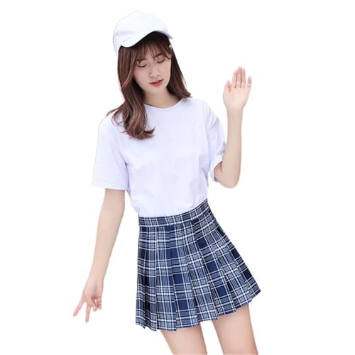 Women's High Waist Slim A-Line Plaid Short Skirt4