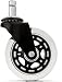 Office Chair Caster Wheels (Set of 5) - Heavy Duty & Safe for All Floors Including Hardwood - Perfect Replacement for Desk Floor Mat - Rollerblade Style w/ Universal Fit