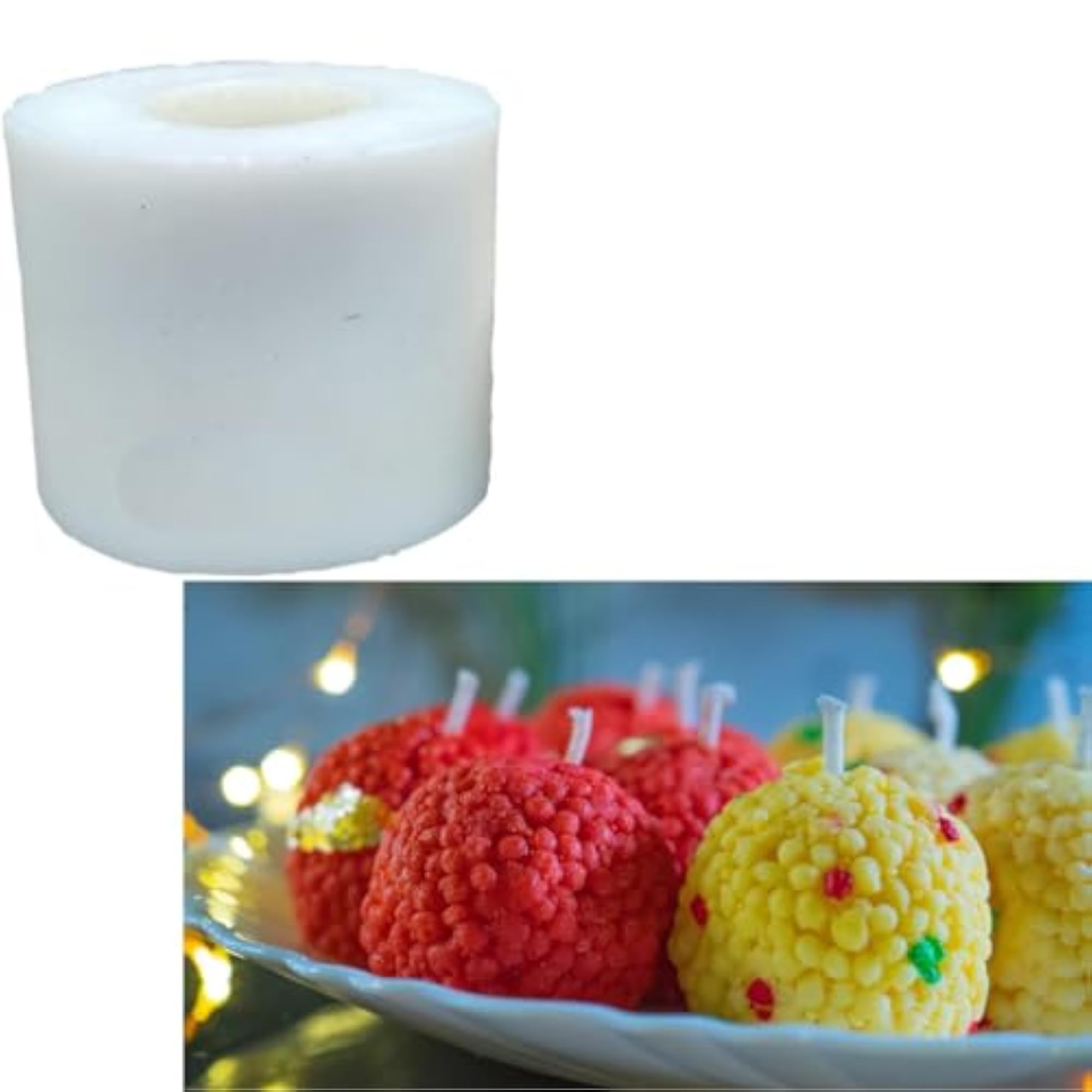 Ladoo Shape Candle Mould for Diwali Decoration