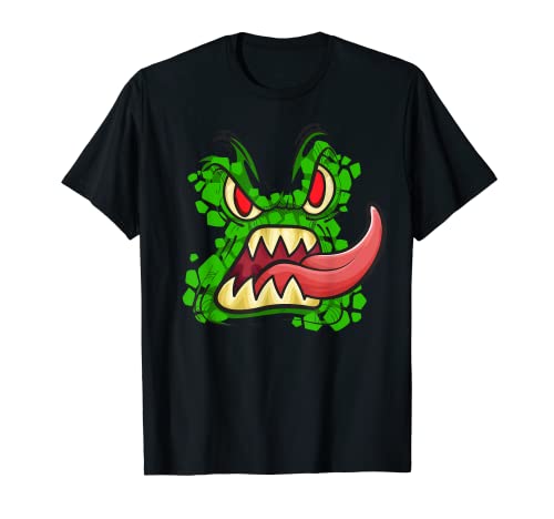 Lindo Monster Face Halloween grupo disfraz camiseta Camiseta