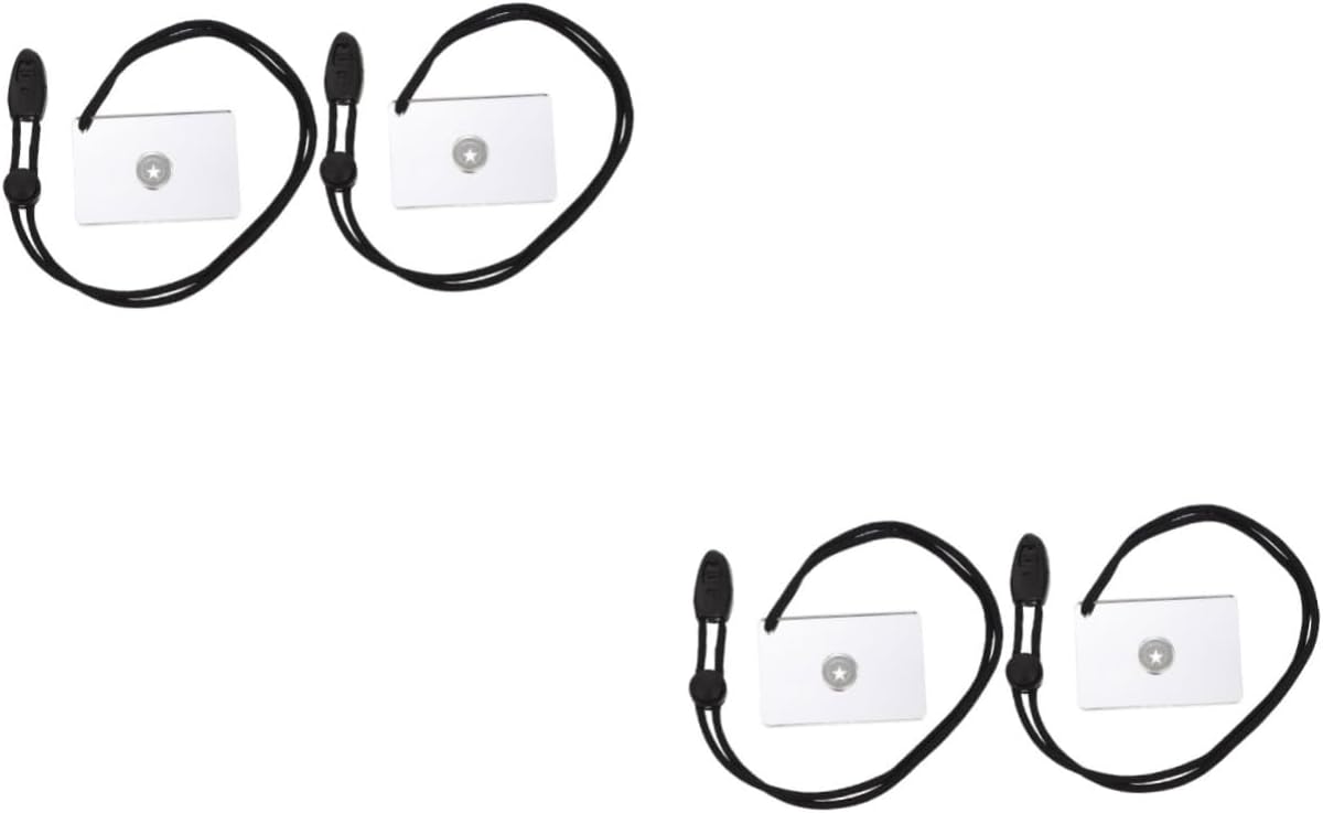 Balacoo 4-Pack Survival Mirrors & Compass for Outdoor Adventures