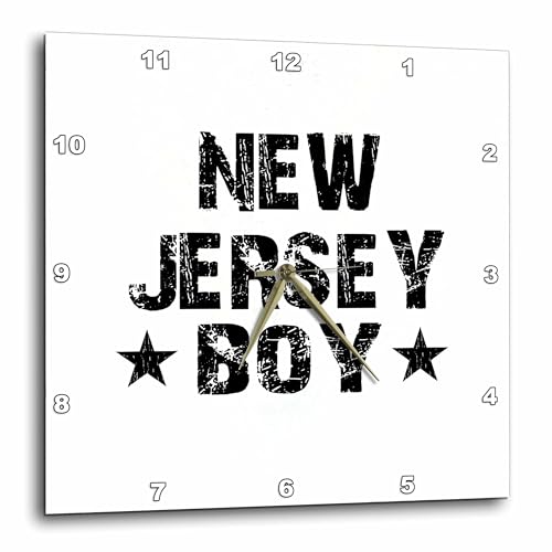 3 d Rose Wall Clock Silent 10 inch New Jersey Boy Home State Pride USA United States of America