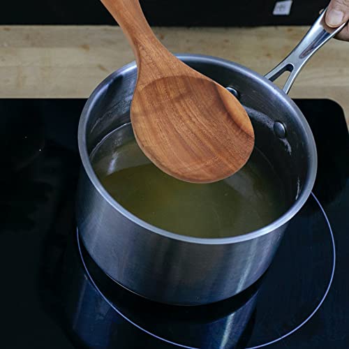 Hemoton Wood Rice Paddle Wooden Rice Spoon Non Stick Rice Cooker Spatula Japanese Asian Rice Paddle Kitchen Rice Scoop Ladle (Wood Color) #TOP4