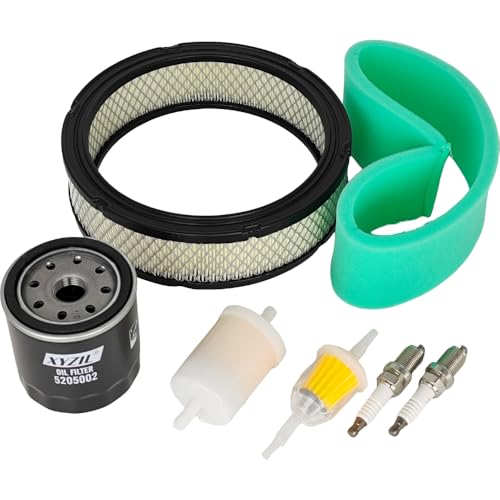 XYZIL Tune Up Filter Kit Compatible with Onan P-216 P-218 P-220 Gas Engine Compatible with Miller Hobart Welder 1402628 1401496 1220645 R42LTS BF833K2 149-22061-01 Pre Air Fuel Oil Filter Glow Plug
