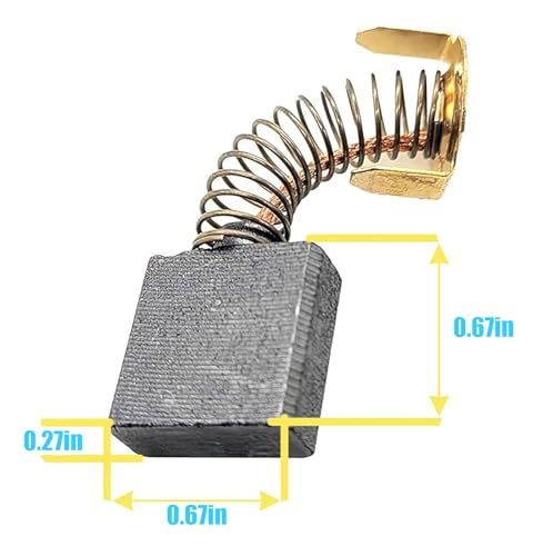 614367-00 0502025007 5140024-30 Carbon Brushes (Carbones Para) Compatible With Dewalt & Ridgid DW713/DW715/DW716/D24000/0502025007/5140024-30/999044/BTS21-D04 Miter Saw (6Pack)