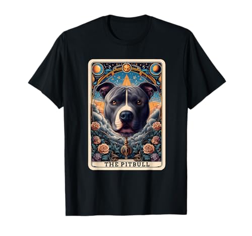 El Pitbull Tarot Card Dog Lover Pit-Bull Dog Dueño Camiseta