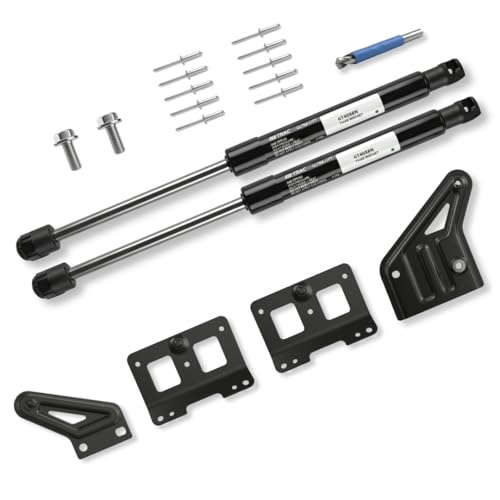 Image of TRAC Hand Free Hood /Bonnet Opening Gas Spring System Compatible with Mahindra THAR &Thar ROXX (Gas Springs + Brackets) -ULTRA Lift Dynamic Gas Spring | Car Accessory | Easy Installation