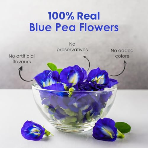 Image of TGL Co. Blue Pea Flower Tea - 50g Tin | 100% Natural Butterfly Pea Tea | Caffeine-Free | Herbal Blue Tea for Detox, Sleep & Skin | Enjoy Hot or Iced