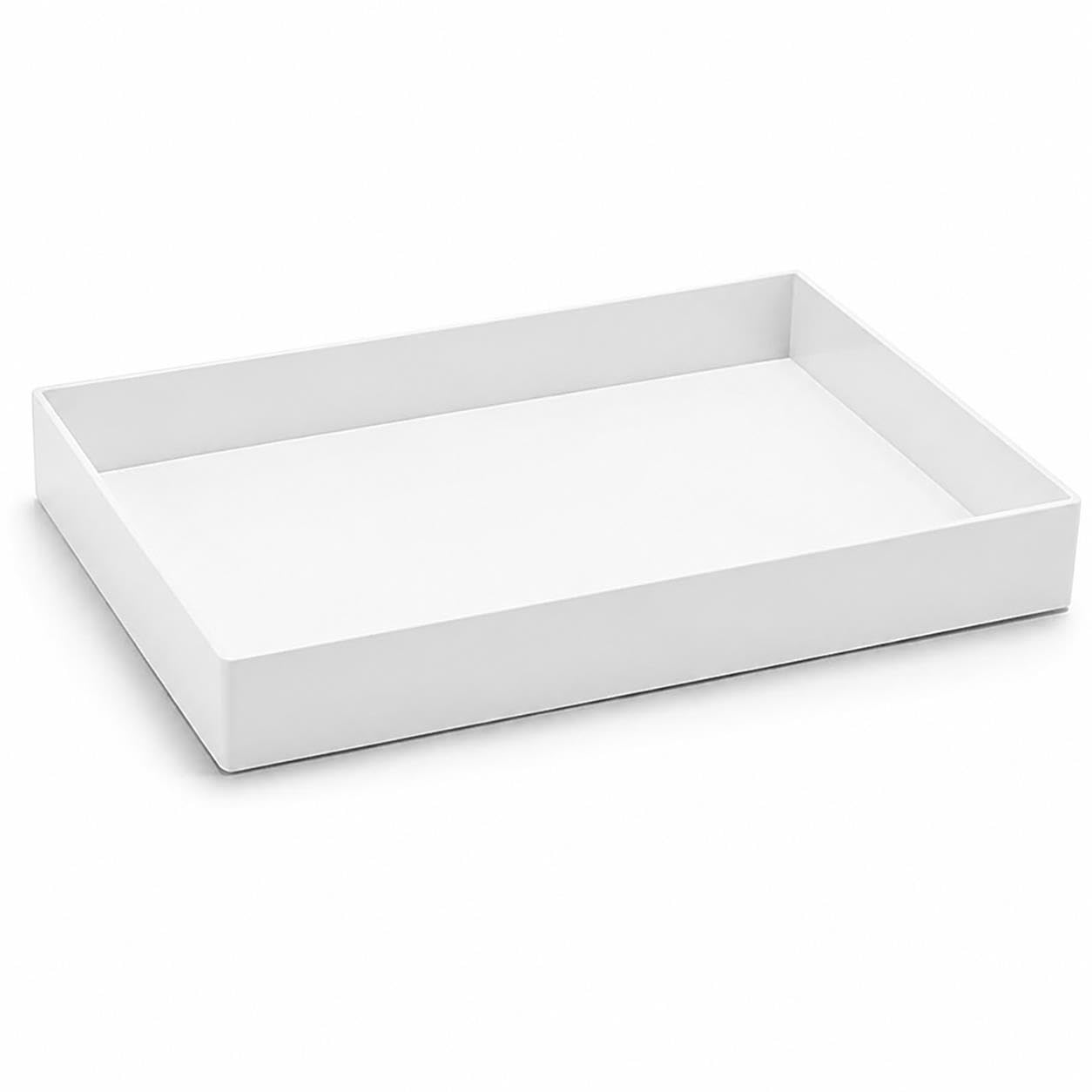 Bandeja Recogegotas Plástico Blanco, Bandeja Organizadora Rectangular de PP