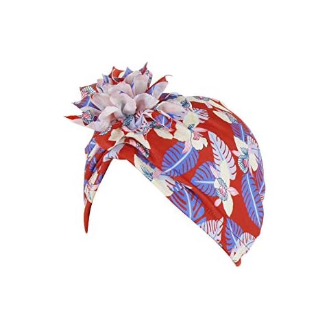 Amorar Damen Böhmen Blume Bandanas Turban Chemo-Kappe Kopftuch Chemotherapie Hut Sommermütze Haar Wrap Schlaf Kopfbedeckung Elastic Headwear Cover