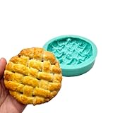 Lattice pie crust silicone mold, Realistic pie crust silicone mold, candle dessert mold, soap making mold NS052