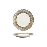 Exquisiter Keramik-Steakteller im westlichen Stil, 20,3 cm flacher Teller