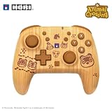 HORI Wireless HORIPAD Turbo (Holzbraun) Wiederaufladbarer Kabelloser Controller in Braun mit Holzeffekt und Animal Crossing Motiv für Nintendo Switch 2 – Offiziell Nintendo Lizenziert