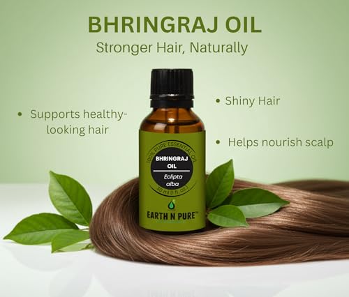 Image of EARTH N PURE Bhringraj Oil Natural & Therapeutic Grade for Hair Growth 15 ml