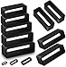ZhangyiHot 4 Pcs Black is Very Fashionable Silicone Watch Band Strap Loops, Silicone Replacement Watch Band Keeper, Smartwatch Band Retainer Loop, Watch Fastener Rings 14mmSmartwatch Accessories