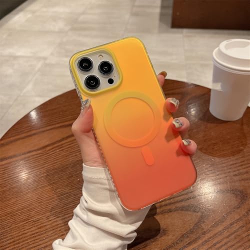 Coque magnétique pour iPhone 14 Plus à dégradé laser protectrice