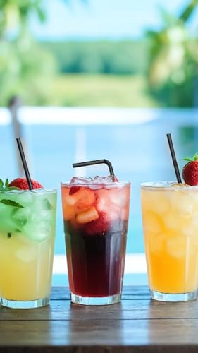 200 قطعة من ماصات الشرب السوداء القابلة للانحناء من سويت سفن، مصنوعة من البولي بروبيلين، مرنة وقابلة لاعادة الاستخدام بعد الغسيل