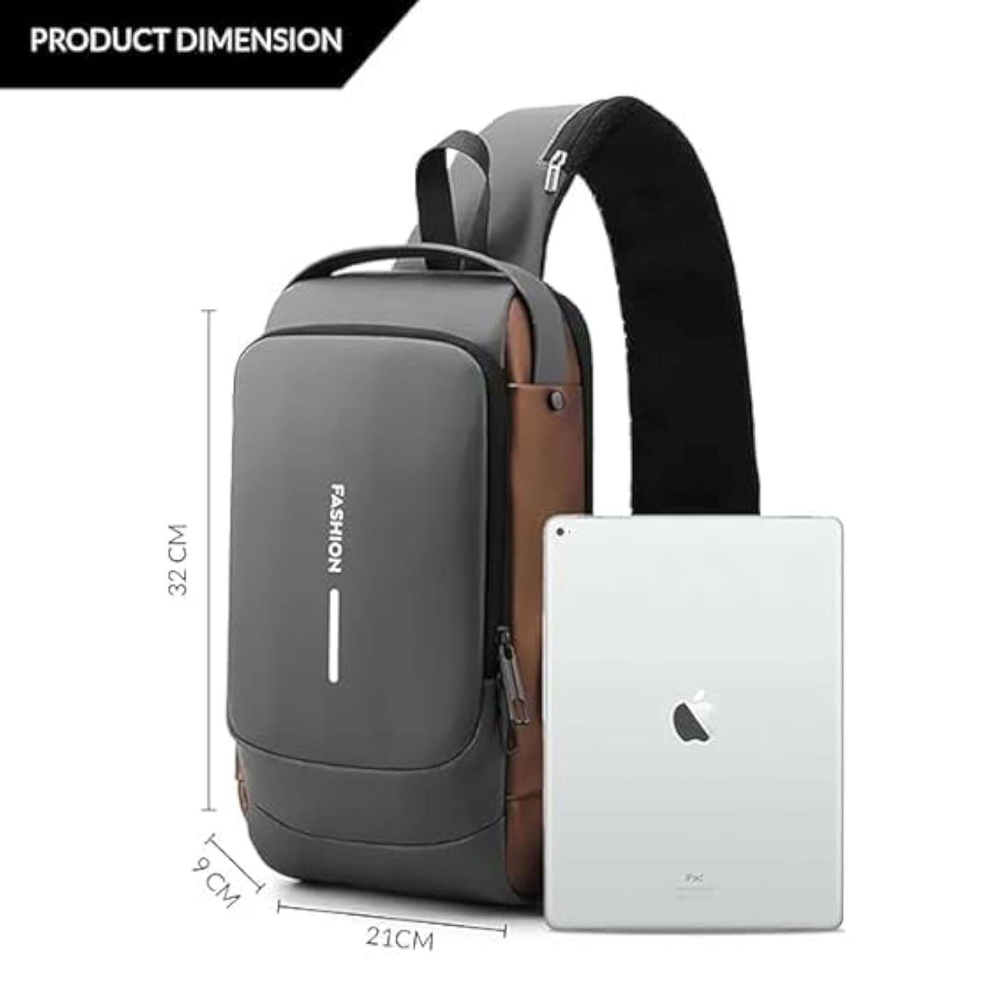 Sling Bag for Men & Women, Anti-Theft Hard Shell Crossbody Backpack