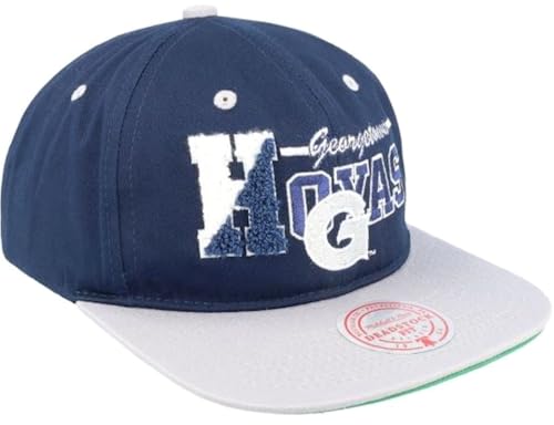 Navy & Gray Georgetown Hoyas Varsity Letter Snapback by Mitchell & Ness