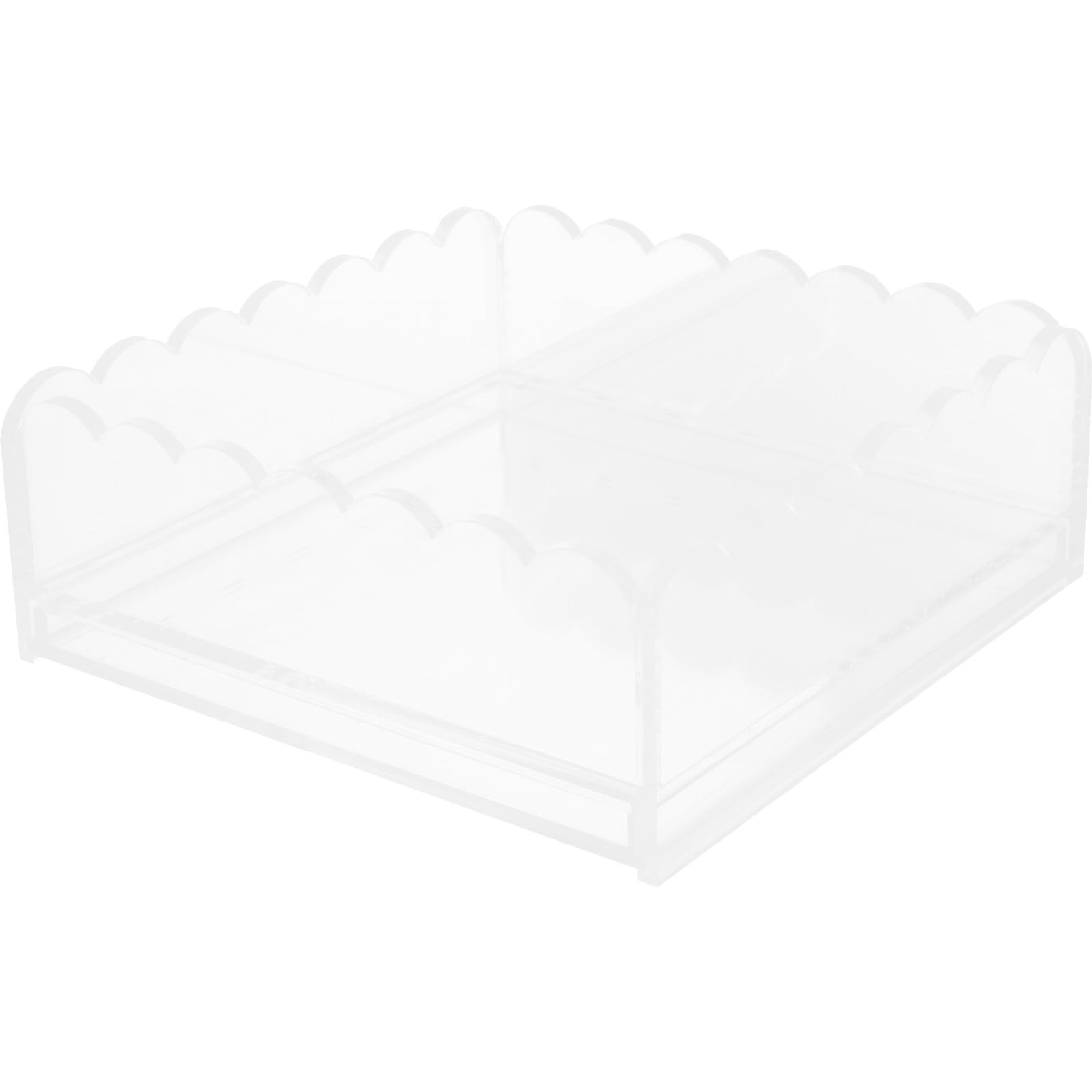 Bandeja acrílica festoneada para ordenar la mesa de noche y oficina