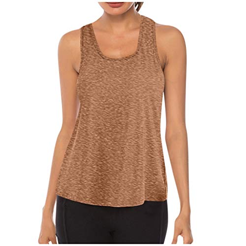 T-shirt basic kaki stretch col en O pour le sport et l'été