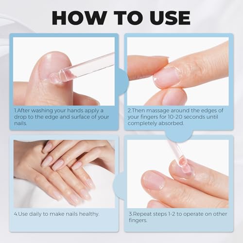 TOMICCA Aceite para cutículas, 15ml Aceite para el cuidado de las uñas Aceite para el cuidado de las uñas y las cutículas, aceite reparador y protector Con aceites ecológicos y vitamina E (Jazmín) - imagen 6